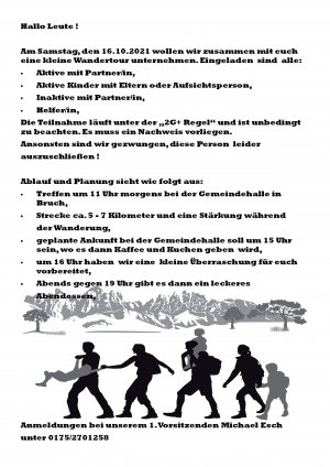 Vereinstag mit Wanderung KV Brucher Linsen 16.10.2021